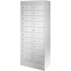 kaiserkraft Laptopschrank, 20 Fächer, HxB 1900 x 782 mm, lichtgrau