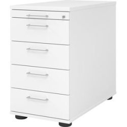 Standcontainer, 1 Utensilienschub, 4 Materialschübe, weiß eurokraft pro