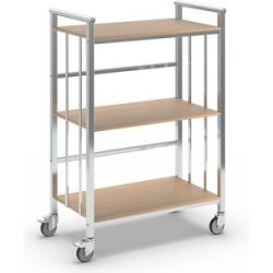 Bürowagen, Tragfähigkeit 100 kg, 3 Etagen, LxBxH 770 x 405 x 1020 mm eurokraft pro
