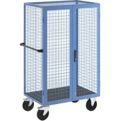 Etagenwagen, Doppelflügeltür, ohne Etagenböden, lichtblau eurokraft pro