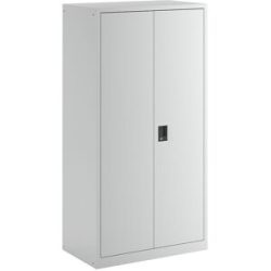 Flügeltürenschrank, HxBxT 1950 x 1000 x 580 mm, Leergehäuse, lichtgrau LISTA