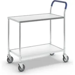 Tischwagen KOMFORT, Böden weiß, LxBxH 840 x 435 x 900 mm Kongamek