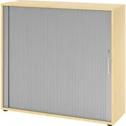 RENATUS - Rollladenschrank, Höhe 1100 mm, je 2 Fachböden, Ahorn-Dekor eurokraft pro