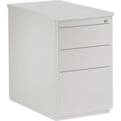 Schubladencontainer, HxT 720 x 800 mm, 2 Materialschübe, 1 Hängeregistratur, lichtgrau / lichtgrau / lichtgrau mauser
