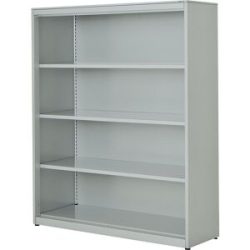 Kombi-Regal, HxBxT 1516 x 1200 x 432 mm, Stahlplatte, 3 Fachböden, lichtgrau mauser