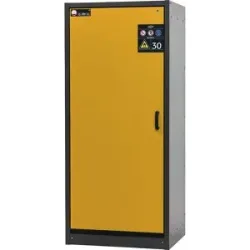 Feuerbeständiger Gefahrstoffschrank Typ 30, 1-türig, Breite 864 mm, goldgelb asecos