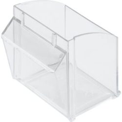 kaiserkraft Klappkasten aus Styrolux®, LxBxH 82 x 65 x 71 mm, VE 10 Stk, transparent