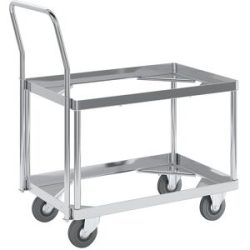 Alu-Fahrgestell, Ladehöhe 440 mm, Innen-LxB 575 x 370 mm, mit Griffbügel Gmöhling