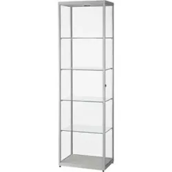 kaiserkraft Vitrine mit LED-Deckenspot, 1 x 5 W, Höhe 2000 mm, BxT 600 x 400 mm
