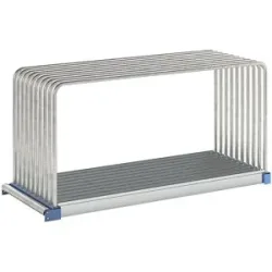 Tafelregal, verzinkt, LxBxH 2030 x 800 x 1000 mm, 9 Fächer, Fachlast 1000 kg eurokraft pro
