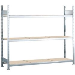 Weitspannregal, gesteckt, HxBxT 2000 x 2500 x 600 mm, Spanplatten, Grundregal SCHULTE