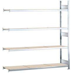 Weitspannregal, gesteckt, HxBxT 2500 x 2500 x 600 mm, Spanplatten, Anbauregal SCHULTE