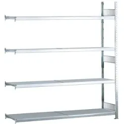 Weitspannregal, gesteckt, HxBxT 2500 x 2000 x 800 mm, Stahlböden, Anbauregal SCHULTE