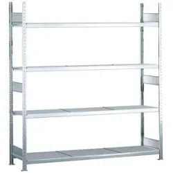 Weitspannregal, gesteckt, HxBxT 2500 x 2250 x 800 mm, Stahlböden, Grundregal SCHULTE