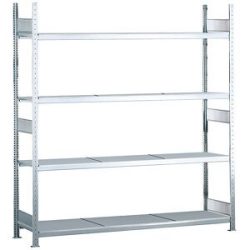 Weitspannregal, gesteckt, HxBxT 2500 x 2500 x 800 mm, Stahlböden, Grundregal SCHULTE