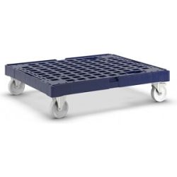 kaiserkraft Rollplatte aus Kunststoff, Gesamtlänge 682 mm, enzianblau