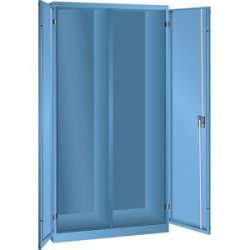 Flügeltürenschrank, HxBxT 1950 x 1000 x 580 mm, Leergehäuse mit Trennwand, lichtblau LISTA