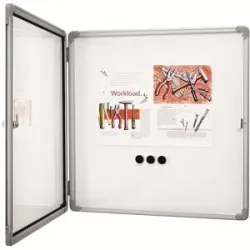 magnetoplan Schaukasten 1215200 Verwendung für Papierformat: 9 x DIN A4 Innenbereich 1215200 Aluminium Weiß 1 St.