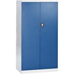 kaiserkraft Werkzeugschrank Leergehäuse, Türinnenseiten mit Lochprägung, Türen blau
