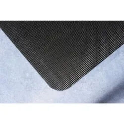Arbeitsplatzmatte für Schweißarbeitsplätze, schwarz, abgeschrägte Mattenränder BxH 900x12,5 mm, max. Länge 18,3 m