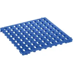 kaiserkraft Kunststoff-Bodenrost, Polyethylen, 500 x 500 mm, Standard, VE 20 Stk, blau