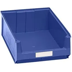 Sichtlagerkasten aus Polyethylen, LxBxH 500 x 310 x 140 mm, blau, VE 14 Stk mauser