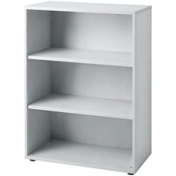Büroregal, 2 Fachböden, HxBxT 1100 x 800 x 400 mm, lichtgrau eurokraft pro