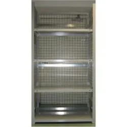 Steckregal, leichte Ausführung, komplett aufgebaut, 4 Fachböden, Boden-BxT 1000 x 500 mm, Höhe 2000 mm hofe