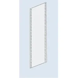 Seitenwand-Verkleidung, Vollblech, Höhe 2000 mm, für Tiefe 600 mm, lichtgrau eurokraft pro