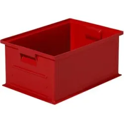 kaiserkraft Stapeltransportkasten, LxBxH 465 x 314 x 198 mm, Farbe Rot, VE 10 Stk