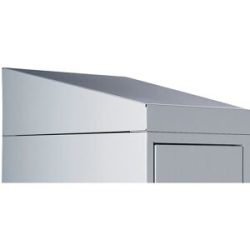 kaiserkraft Schrägdachaufsatz, Höhe 25 / 156 mm, Breite 300 mm, für 4 Abteile