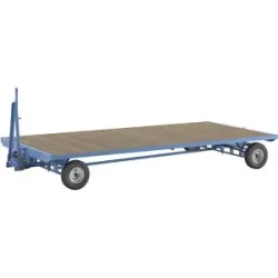 Schlepperanhänger, Allrad-Achsschemel-Lenkung, Tragfähigkeit 2 t, Ladefläche 4 x 2 m, lichtblau eurokraft pro