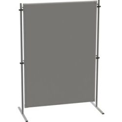 Akustik-Trennwand, Textil, Grundelement, BxT 1200 x 650 mm, grau eurokraft pro