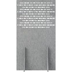 Akustik-Trennwand, aus PET-Filz, mit Füßen, HxB 1800 x 1000 mm, hellgrau, ab 5 Stk eurokraft basic