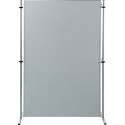 Funktions-Trennwand, Textilbezug, HxB 1800 x 1200 mm, hellgrau, VE 1 Stk eurokraft basic