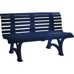 Parkbank, 3-Sitzer, L 1500 mm, blau