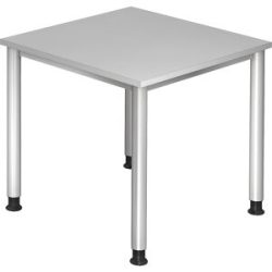 Schreibtisch Office Grau Holz 80 cm Höhenverstellbar (manuell) - Material: Holzwerkstoff - Schreibtisch