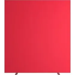 Trennwand easyScreen, HxT 1740 x 390 mm, mit Schallschutz, rot, Breite 1600 mm EasyScreen