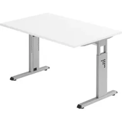 Schreibtisch Office Weiss Holz 120 cm - Material: Holzwerkstoff - Schreibtisch