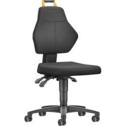 Arbeitsdrehstuhl, schwarz, mit Rollen, Textilbezug eurokraft pro