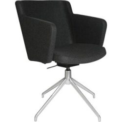 Besuchersessel SFH, 3D-Sitzgelenk und Aluminium-Fußkreuz, anthrazit Topstar