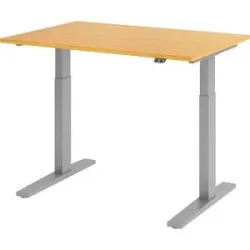 Hammerbacher Sitz-Stehschreibtisch VXMKA12/6/S Buche 1200 x 800 mm