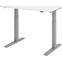 Hammerbacher Sitz-Stehschreibtisch VXMKA12/W/S Weiß 1200 x 800 mm