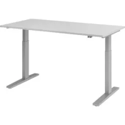 Hammerbacher Sitz-Stehschreibtisch VXMKA16/5/S Grau 1600 x 800 mm