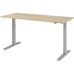 Hammerbacher Steh-Sitz-Schreibtisch VXMKA19/E/S Eiche 1800 mm x 800 mm