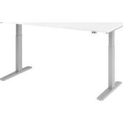 Hammerbacher Sitz-Stehschreibtisch VXMKA19/W/S Weiß 1800 x 800 mm