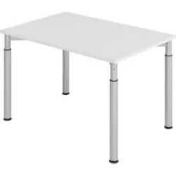 Schreibtisch Office Grau Holz 120 cm Höhenverstellbar (manuell) - Material: Holzwerkstoff - Schreibtisch