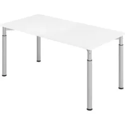 Schreibtisch Office Weiss Holz 160 cm - Material: Holzwerkstoff - Schreibtisch