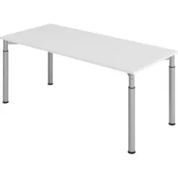 Schreibtisch Office Grau Holz 180 cm Höhenverstellbar (manuell) - Material: Holzwerkstoff - Schreibtisch