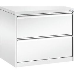 Hängeregistraturschrank ACURADO, 2-bahnig, 2 Schübe, verkehrsweiß C+P
